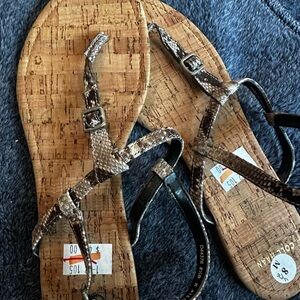 Cole Haan Brown Sandals with Cork Sole